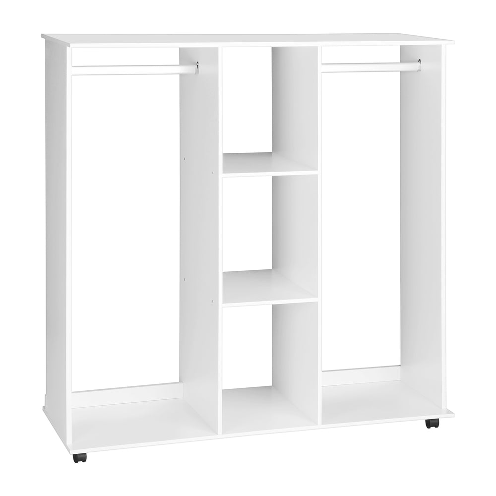 Portable Open Double Wardrobe Clothes Rack